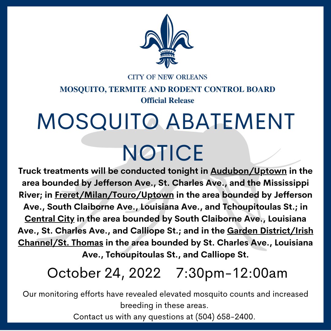 New Orleans Mosquito, Termite, and Rodent Control tweet media