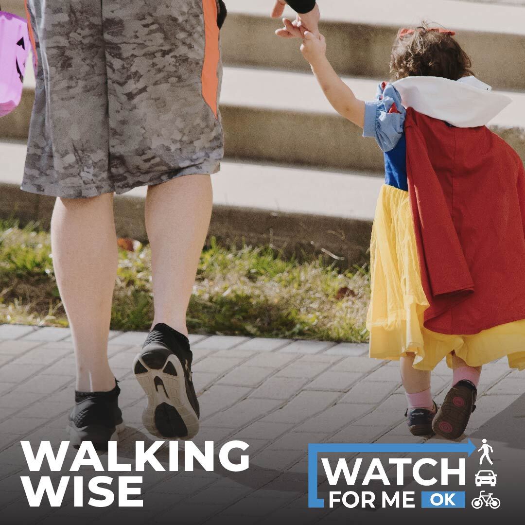 watch4meok's tweet photo. If youโre going trick-or-treating, stay safe by looking both ways before crossing the road for your next candy stop, and always stick close to younger members of the grOOOup! ๐ป #halloween #watchformeok https://t.co/37mekCq3NX