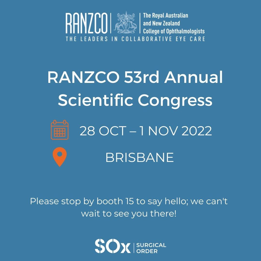 SurgicalOrder's tweet image. We’re in #Brisbane for @RANZCO 53rd Congress! 
Come visit us and chat with Mason, Richie and Sophie about our latest integration enabling hospitals and surgeons to share their theatre lists between OpenEyes and SOx.