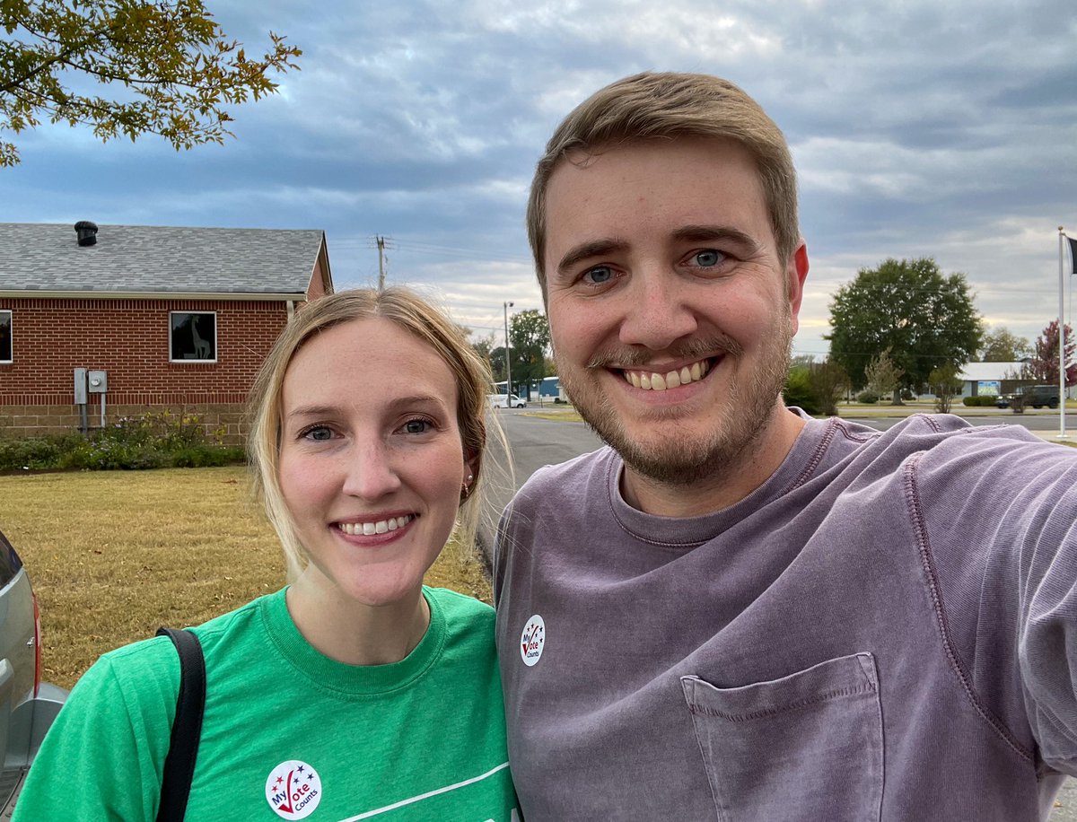 The Thrashers accomplished their civic duty!! 

If you missed out on early voting today, polls will be open Monday-Saturday for the next two weeks, and on Election Day, November 8. 

Vote Hayden Thrasher for JP so we can “Change the Narrative” of politics in Faulkner County!