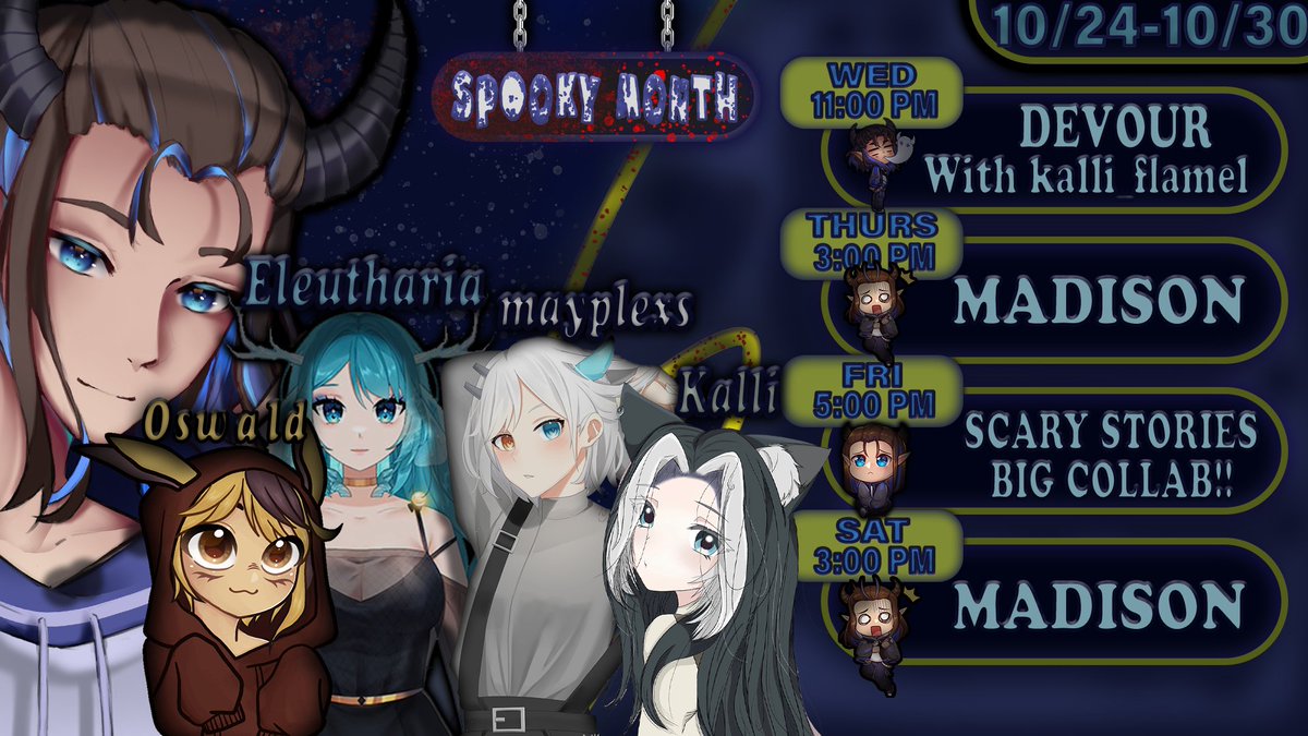 ShinyJay3's tweet photo. You guys.. this week is a HUGE week !! π΅π
We got horror games ALL WEEK!! π±
Plus collabs with so many wonderful people... I hope to see you guys there! π
π¨- @/SweetandSpooky_
Art tag ποΈ- #DrawShiny
#ENVtuber #Vtuber #VtuberUprsing https://t.co/5uIY3WtkLD