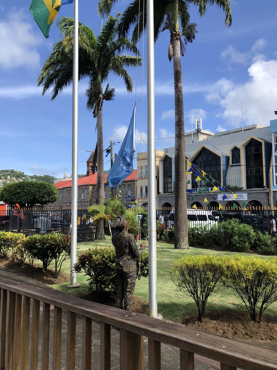 FedelMansour's tweet photo. Today, marks the day on which the @UN charter entered into force in 1945. #WFPCaribbean team in #SVG joined sister agencies and #GoSVG in celebrating the 77th Anniversary of #UNDay! https://t.co/juvikp99T5