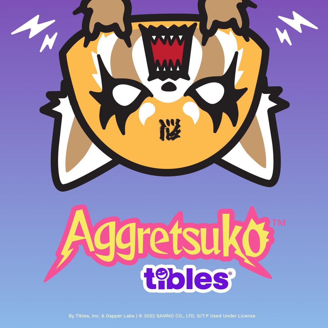 Now anyone can access @AggretsukoTible! ⚡️ It's an interactive digital trading card experience built for and powered by @aggretsuko fans 🫶 Who's ready to rage? 🤘 Start collecting 👉 tibles.com/aggretsuko