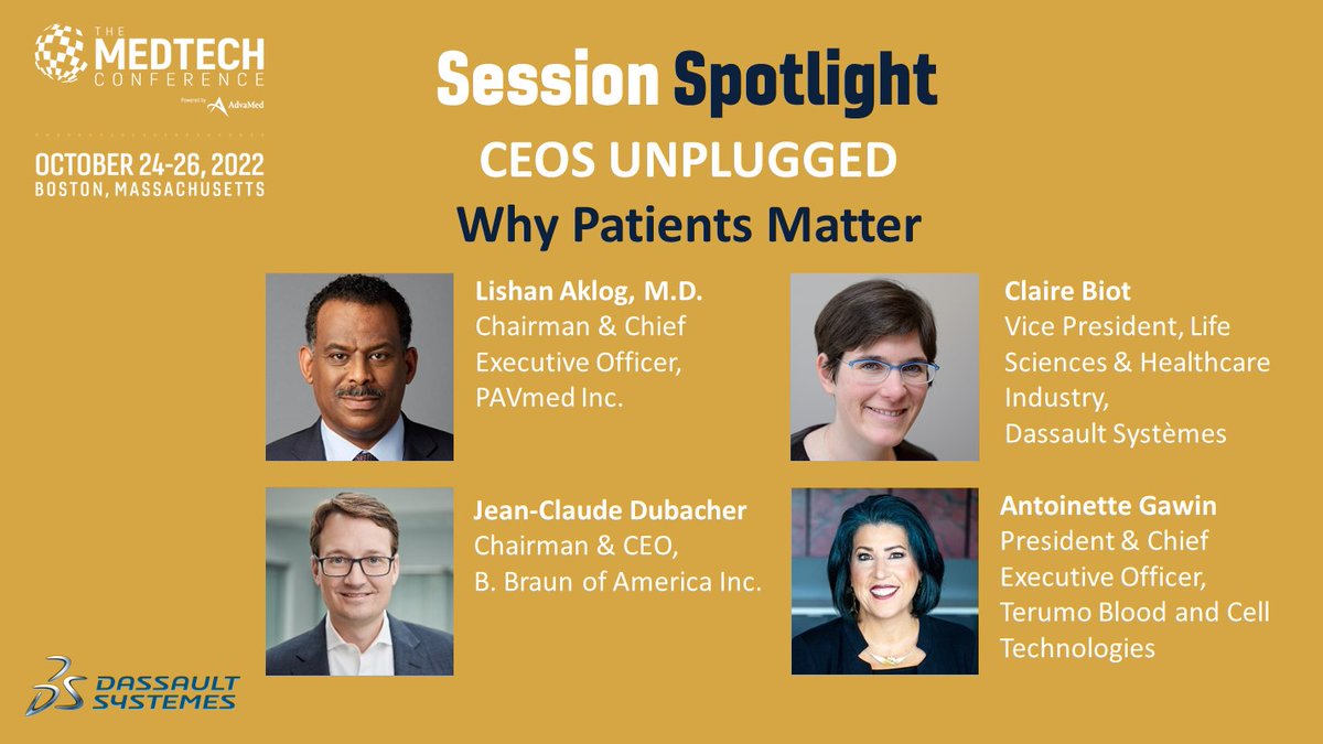 terumobct's tweet photo. 2/5 #Patients need to be at the front of our decision-making. Everyone is different and comes with different experiences. We need to walk in their shoes. #medtechcon @AdvaMedEvents #medtech https://t.co/cQtDvHYadb
