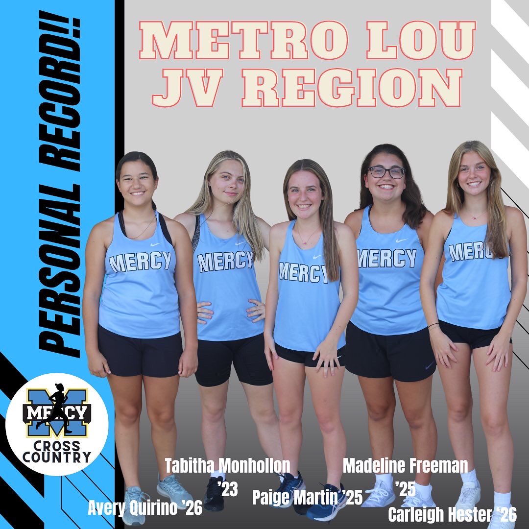 mercyjagsxc's tweet photo. With 2 meets last week we have PR updates. JV had great race with 5 PRs. Varsity runner Allison (dual athlete with @mercy_cheer also ran a PR at the Region meet. 
All of these athletes completed their 2022 season with a PR! Congrats Jags!
@mercyathletics_ https://t.co/ufB05v4fwg