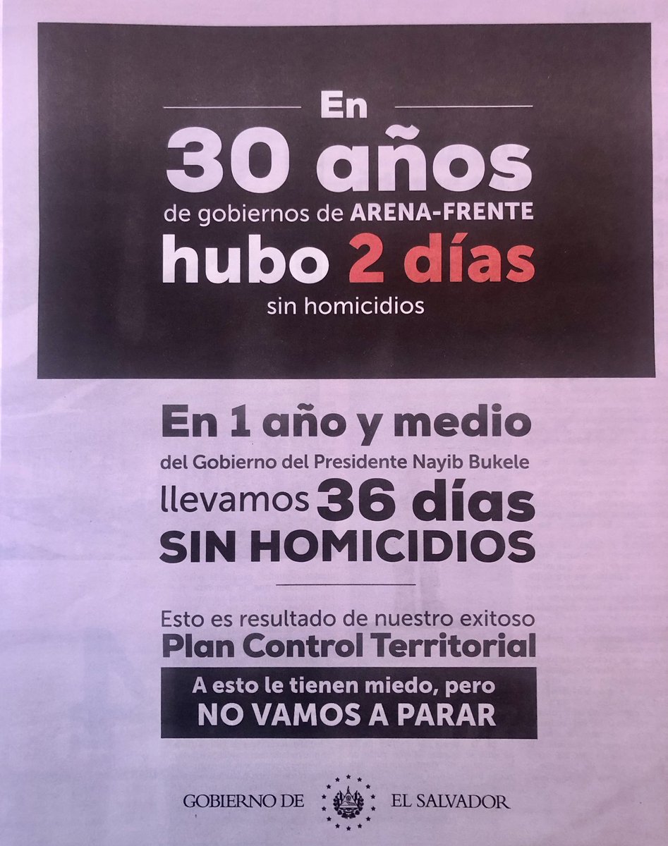 🟢 ¿Recuerdan? Esto fue hace casi dos años… Estábamos boquiabiertos, terriblemente impresionados por 36 días sin homicidios… ni soñado pensábamos que llegaríamos a esta cifra… y vean hoy… cinco días consecutivos sin homicidios sé volvió algo normal