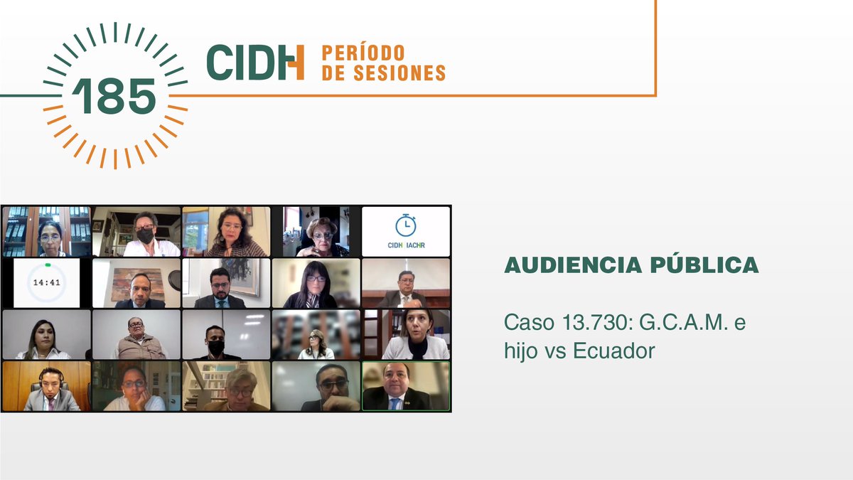#Audiencias | #Ecuador La #CIDH escuchó las declaraciones de la presunta víctima, y del Estado en el marco del caso 13.730. #185PeríodoCIDH ⏯️ bit.ly/3N0AF62