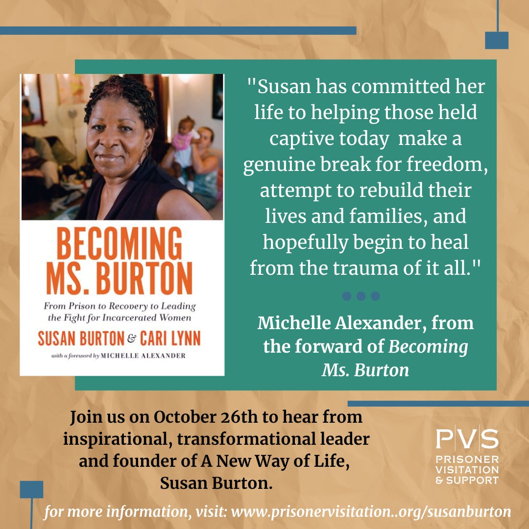 PVS_Visits's tweet photo. There are still two days to register for our event on Wednesday, 10/26 via the link in our bio!

@SusanBurtonLA 
@ANewWayofLife1 
#SuaveGonzalez
@dbincarceration https://t.co/XvMyEQHaah