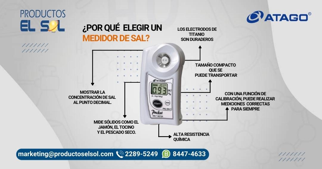 productos_elsol's tweet image. 𝑷𝑨𝑳-𝑺𝑨𝑳𝑻 𝑫𝑰𝑮𝑰𝑻𝑨𝑳 
Mida la salinidad de sus alimentos como: sopas, salsas, condimentos, aderezos, pescado, jamón, tocino, fiambres, salmuera, queso, mantequilla, productos lácteos, galletas saladas, patatas fritas y más.
#Pessa #Atago #Brix #Refráctometros #Precisión