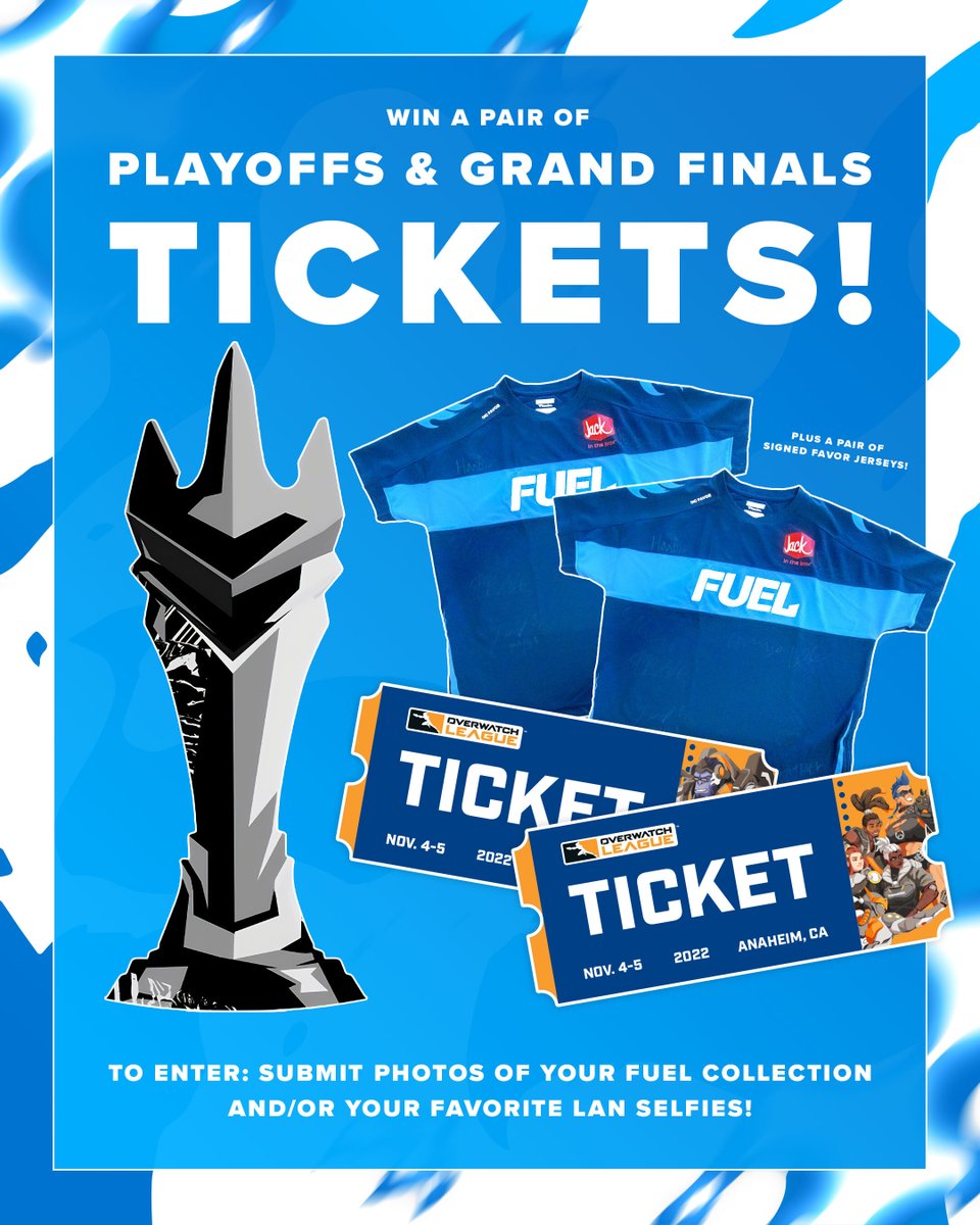 DallasFuel's tweet photo. we want the blue flame to burn bright at playoffs and grand finals in anaheim 🔥 

like, rt, and reply below with your fuel fan collection or your favorite LAN selfies for a chance to win 2 tickets for november 4 &amp; 5th, as well as autographed @favor jerseys for you and your duo https://t.co/uvlBAxFFcj