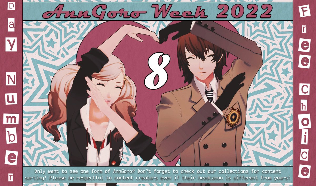 AnnGoroWeek's tweet photo. The prompt for Day 8, the last day of the week, is Free Choice! Create whatever you'd like! Don't forget to tag your post with #AnnGoroWeek so we can find it and retweet it! Thank you!

Collections:
Friends: https://t.co/jrVdlkuHxz
Lovers: https://t.co/5mUvai0DQ0 https://t.co/3xlTH7cCKi
