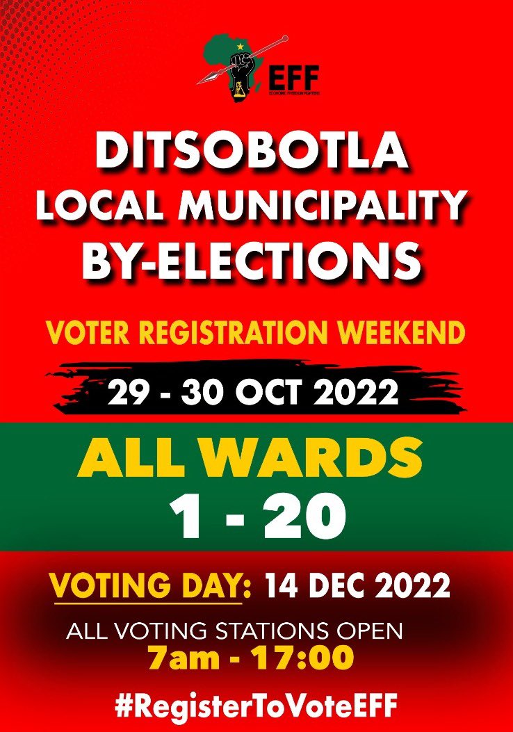 STAINLESSTEELY's tweet photo. Make us proud Ditsobotla, they created parallel governance structures, looted funds meant for service delivery and collapsed municipality #VoteANCout #RemoveCorruption #Rise&ShineEFF✈️✈️✊🏿 #VoteEFF🇿🇦🔥🔥 https://t.co/apGJCH3dPN