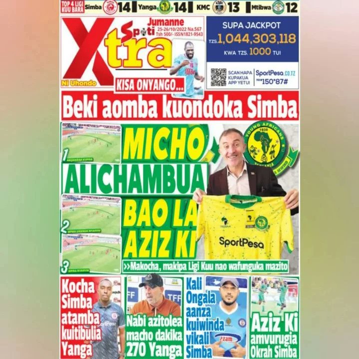Magazeti ya michezo leo