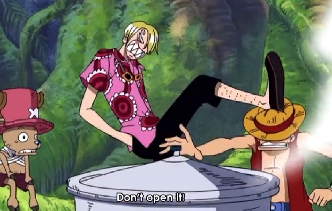 212- yemek daha kaynarken yemek isteyen luffye geçiren sanji