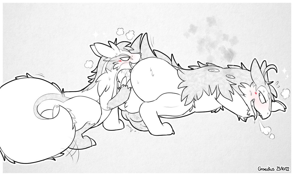 My gallery really has turned into an all star gallery of "Graedius eats a lot of his friends' asses", hasn't it.

Today it is <a href="/MozzieTweets/">Rc [ 狸キューブ ]</a>'s Typhlosion boi, Taiko. He showed me a drawing he did and it was hot -- so hot that I felt compelled to make this immediately. l3