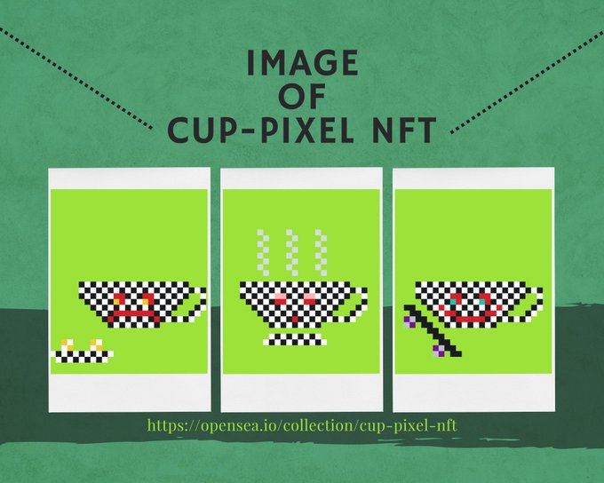 NftJeffr's tweet photo. This is a small picture of the glasses that have been made from Cup-Pixel NFT. To see more click the link below: https://t.co/xdsKwLq0qM

See also instagram, click this link https://t.co/Z4hez0Mast

#NFTs #NFT #nft #NFTCommunity #nftart #NFTProject #OpenSeaNFT #NFTCollection https://t.co/Ji2somaTjp