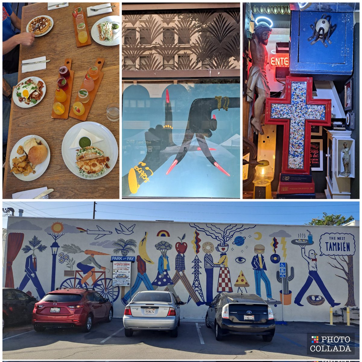 neurp's tweet photo. good Sunday! brunch with friends, drinks, print fair, art show, last bookstore, tacos, and more! https://t.co/SPVacPlnjo