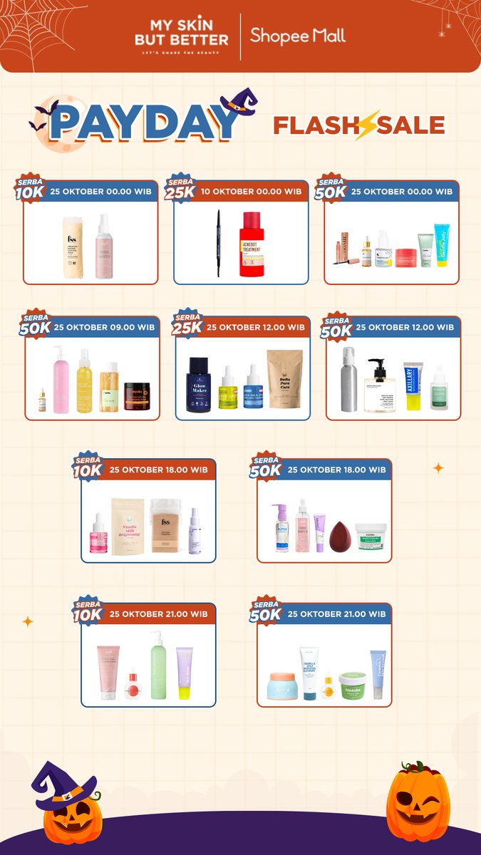 HAPPY PAYDAY💸🥳
Saatnya self reward belanja di MSBB mumpung lagi ada banyak promo🥰

🔥Discount up to 85%
🔥Flash sale serba 10k, 25k, 50k
🔥Belanja saat live dapat emas gratis
🔥Banyak free gift &amp; extra discount

Yuk checkout wishlist kalian sekarang🛒
desty.page/msbb