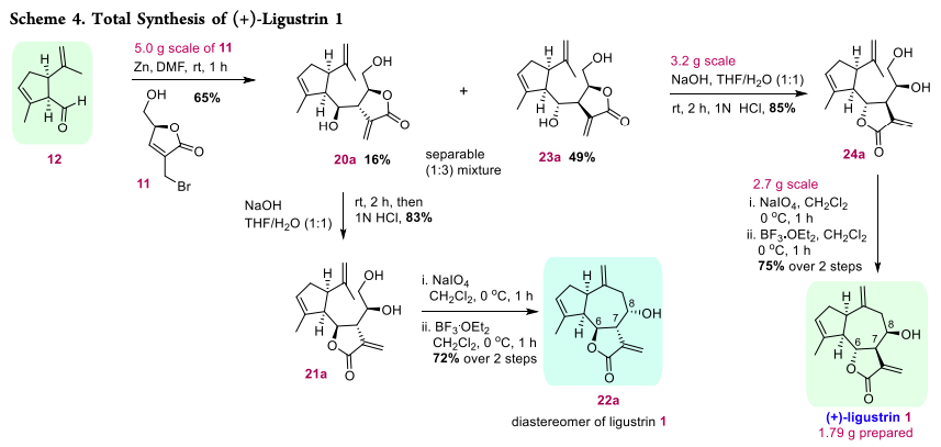 Total Synthesis (@totalsynthesis) on Twitter photo Diastereoselective Allylation in the Divergent #TotalSyntheses of Guaianolides (+)-Ligustrin and (+)-Grosheimin and the #FormalSynthesis of (−)-Eupalinilide E by Rodney A. Fernandes and Gujjula V. Ramakrishna in <a href="/JOC_OL/">J Org Chem/Org Lett</a> pubs.acs.org/doi/10.1021/ac… Diastereoselective Allylation in the Divergent #TotalSyntheses of Guaianolides (+)-Ligustrin and (+)-Grosheimin and the #FormalSynthesis of (−)-Eupalinilide E by Rodney A. Fernandes and Gujjula V. Ramakrishna in <a href="/JOC_OL/">J Org Chem/Org Lett</a> pubs.acs.org/doi/10.1021/ac…