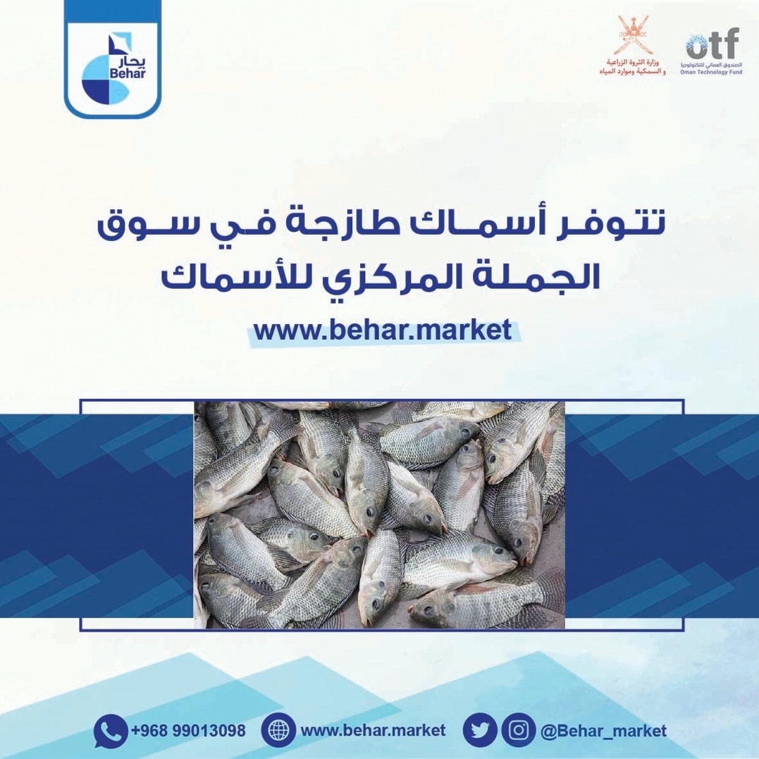 Behar_Market's tweet photo. #بِحار_ثروة_الإبتكار
#بحار_بورصة_الأسماك
#Behar_platform
https://t.co/4xS4QYd6d1 https://t.co/VDJhzerqBb