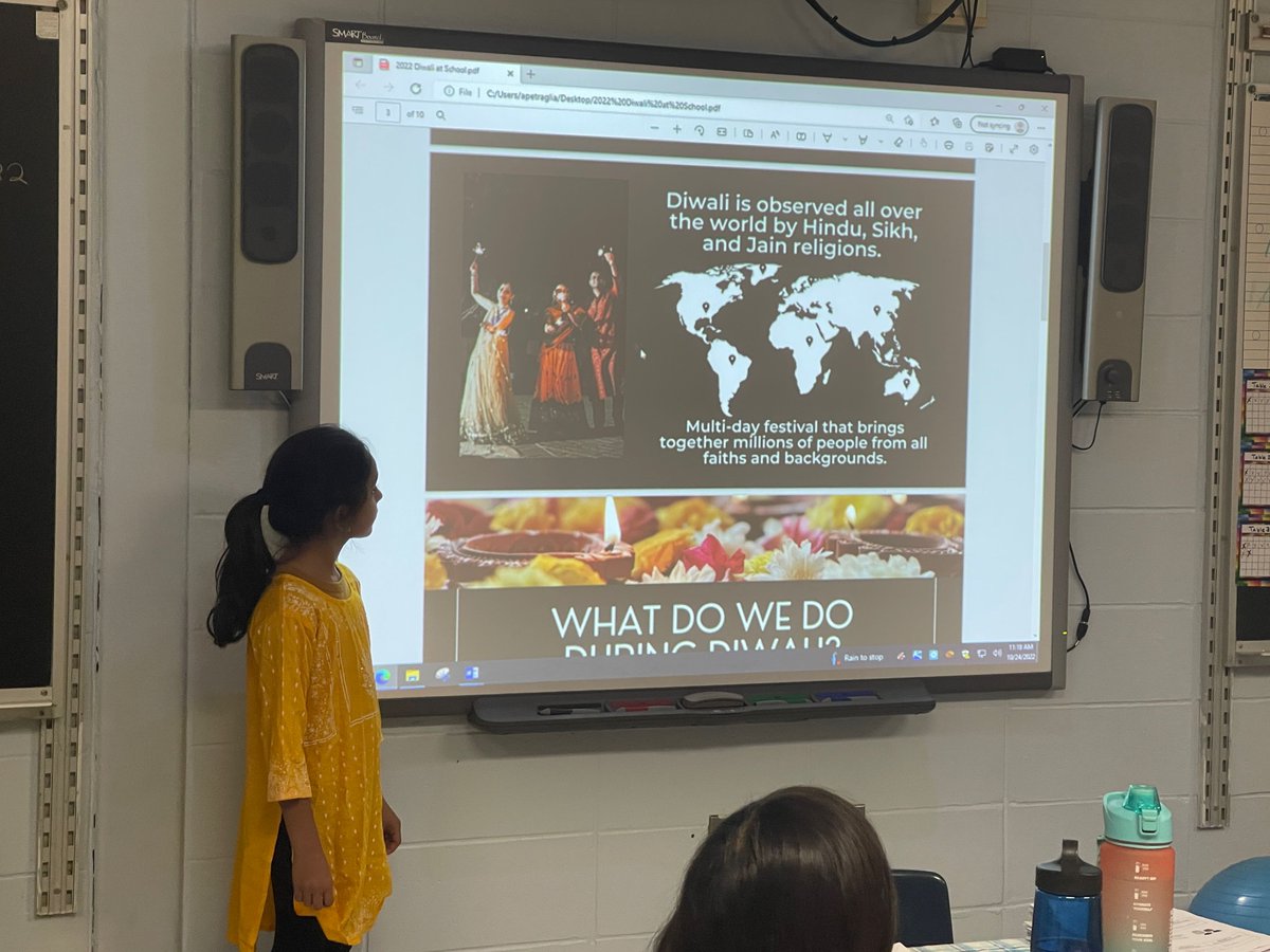 apoorvakhatri's tweet photo. Thank you Commack Schools for helping Mishika celebrate Diwali #BAPSDiwali #BAPS https://t.co/bMsRInZmNO