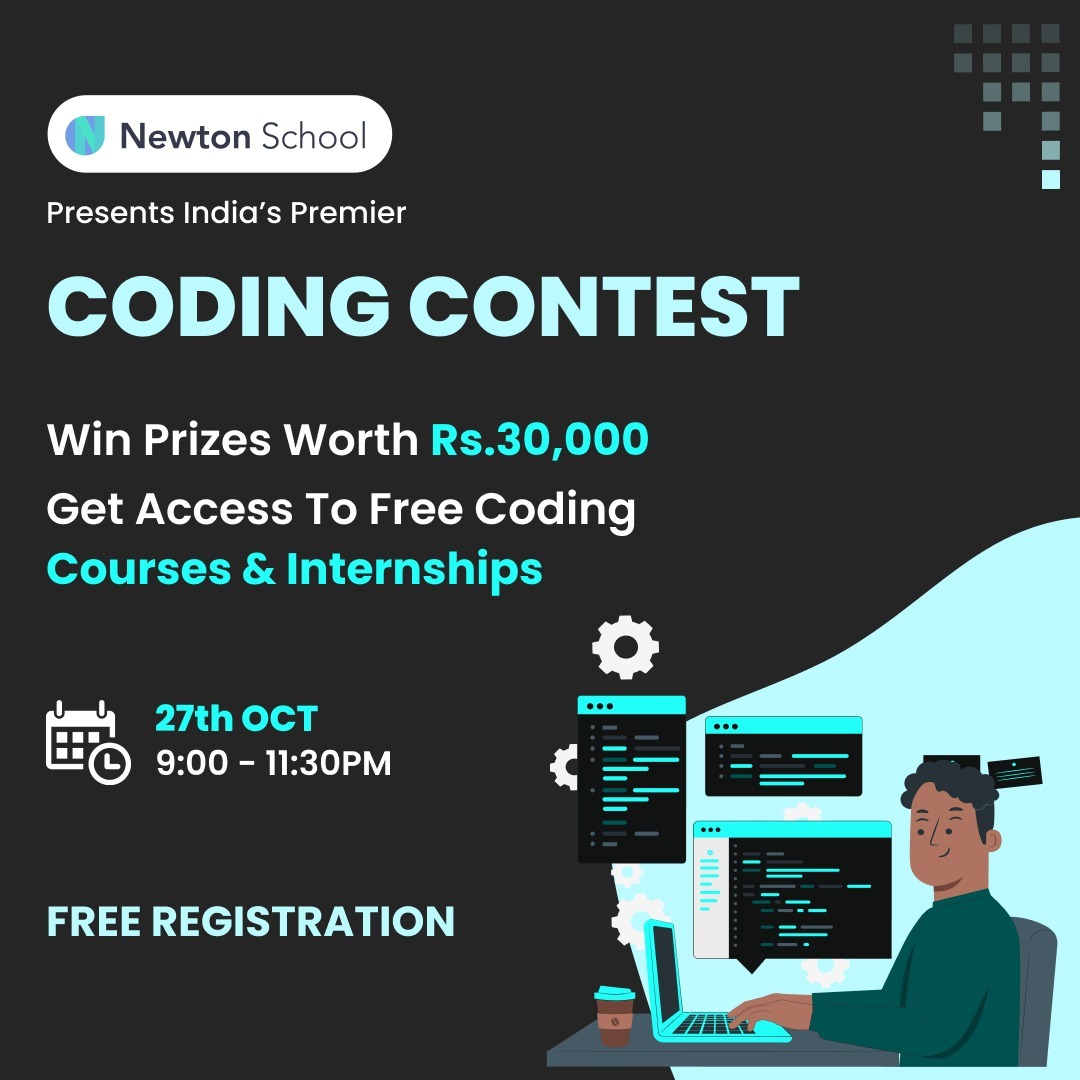 GDSCGcect's tweet photo. This Diwali Code To Celebrate! 🪔
Newton School is collaborating with GDSC GCECT on this contest.

| 𝐏𝐫𝐢𝐳𝐞 𝐌𝐨𝐧𝐞𝐲 &amp; 𝐆𝐢𝐟𝐭 𝐕𝐨𝐮𝐜𝐡𝐞𝐫𝐬 𝐰𝐨𝐫𝐭𝐡- ₹ 30,000 | 𝐅𝐫𝐞𝐞 𝐑𝐞𝐠𝐢𝐬𝐭𝐫𝐚𝐭𝐢𝐨𝐧 |💰

💡 REGISTER NOW - https://t.co/9FCzHww4I3 https://t.co/vckyxvNQpp