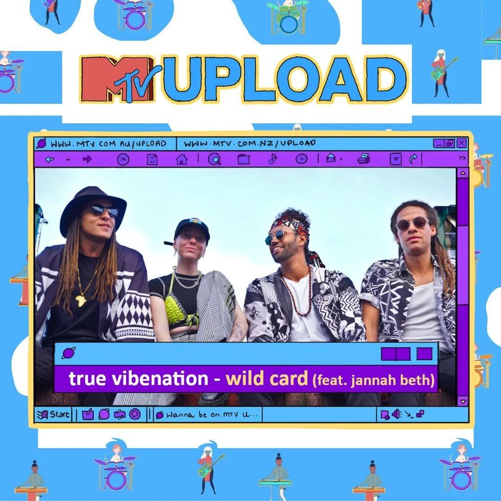 TrueVibenation's tweet photo. So you'll be seeing our mugs on TV soon cause the film clip for Wild Card feat @iamjannahbeth has been added to MTV Upload!! 📺
What a trip! Thanks for the love @mtvaustralia ❤️🕺🏽 https://t.co/2cLgdI8H0T https://t.co/I6sgBR49GV
