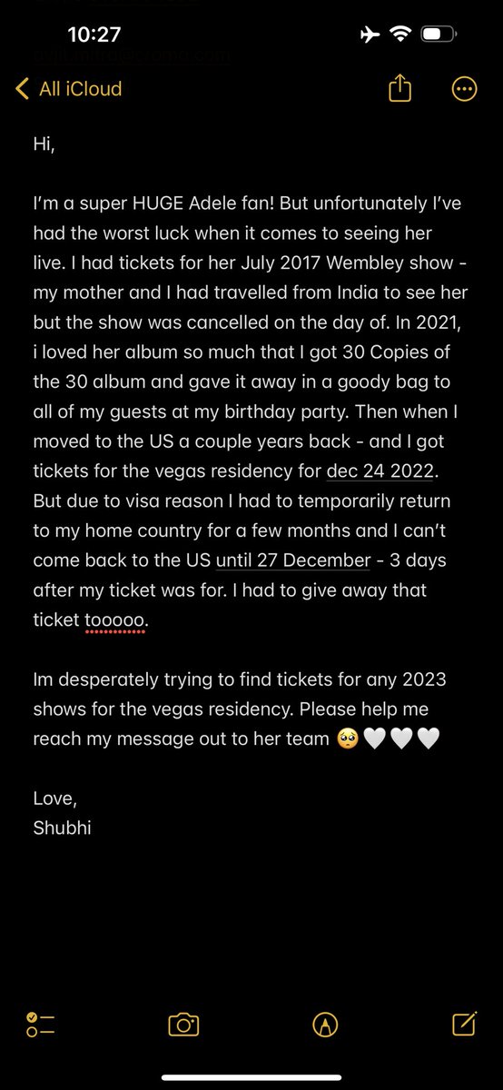 ssl2174's tweet image. Please help me get this message to Adele and her team!! 🤍🤍🤍 @Adele @AdeleAccess @adeledailynet @queenadeIeslays @queenadelesIays @AdeleTheGr8tst @StatsAdele #idrinkwine #adele