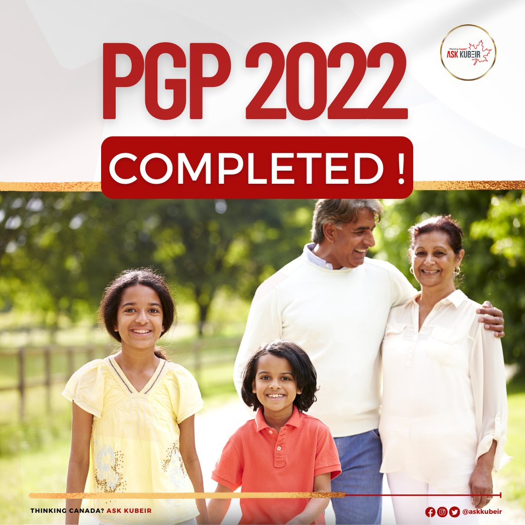 IRCC has completed 💯 the distribution of 𝟮𝟯,𝟭𝟬𝟬 𝗜𝗻𝘃𝗶𝘁𝗮𝘁𝗶𝗼𝗻𝘀 📨 to Sponsors of the Parents and Grandparents Program 2022. 👏🎉 #foreverhopeful . . . #PGP2022 #sponsorship #parents #grandparents #sponsorparents #sponsorgrandparents #PGPSponsorship #askkubeir