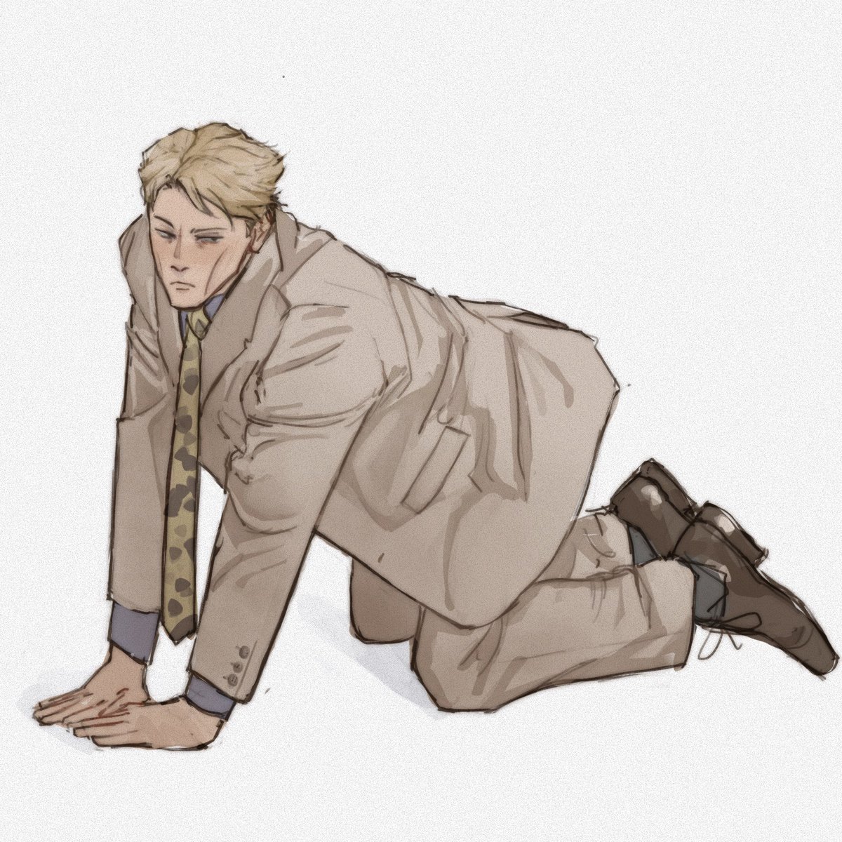 he dropped his glasses ! will you help him look for them ?