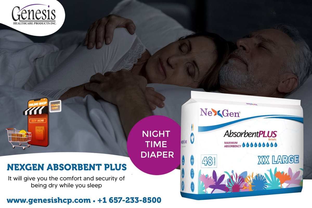 Genesishcp_'s tweet photo. Superabsorbent polymer (SAP) core quickly locks in wetness and odor providing maximum absorbency and dryness.

Visit our website, shop now! https://t.co/1Nt3YTIdpl

#incontinence #shopnow #genesisknows https://t.co/Jwkw6pgt4i