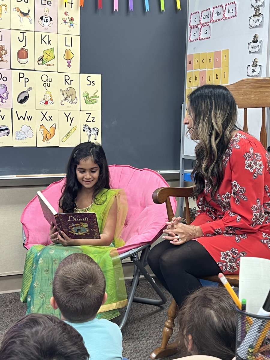 Bragging <a href="/180Brags/">#180brags</a> <a href="/HTWPSchoolsNJ/">Harrison Township Schools @HTS & PVS</a> on Mrs. Rohrbacher, Milana, &amp; Milana's Mom for sharing Diwali traditions. Diwali is a festival of lights that began today.We learned about Lakshmi &amp; how Diwali marks the new year in India #kidpassions #magnifykindness