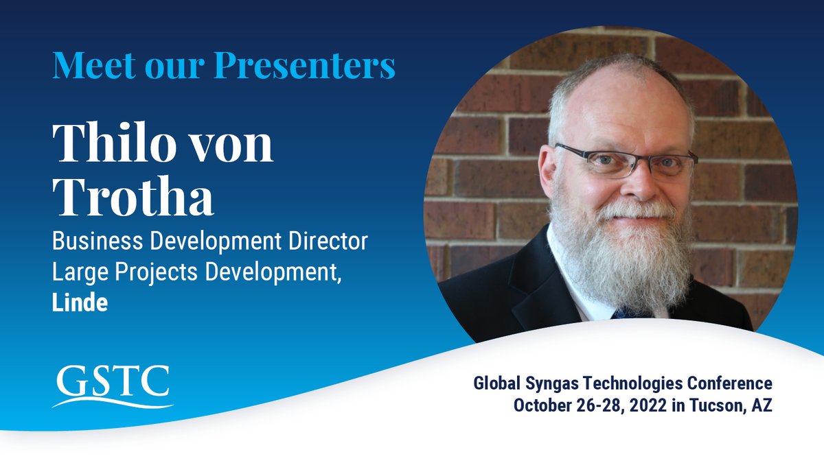 Global_Syngas's tweet photo. We’re only TWO DAYS away from GSTC 2022! Catch Thilo von Trotha of @Lindeplc this Friday morning as he presents on the integrated #blue #hydrogen approach. https://t.co/OKhW8CtlYf