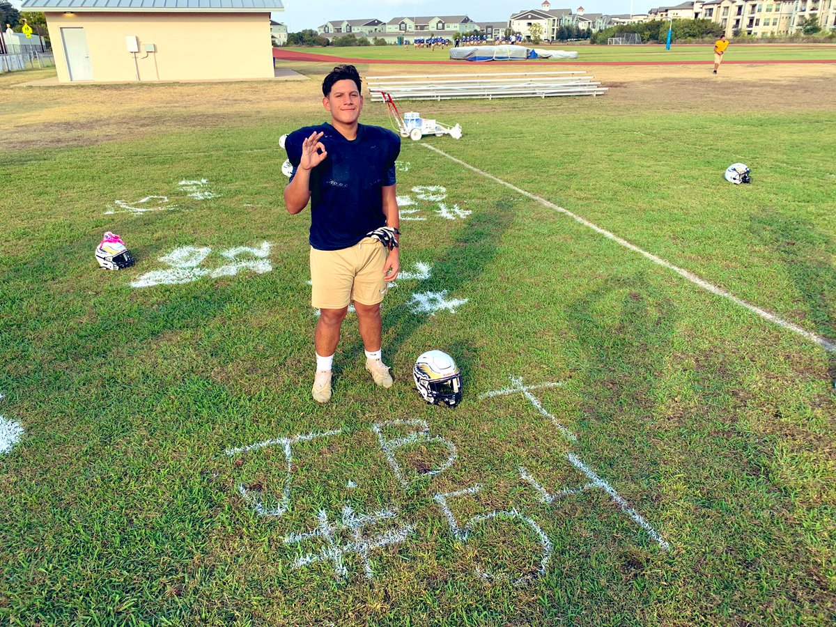 CoachSaxe's tweet photo. Last week of the regular season means, Senior Appreciation Week.

@Akins_Football 22 Seniors “left their mark” today! 

Going to miss this group, they are destined to do great things. 

Final game this Thursday vs. Johnson!
#WingsUp @AkinsAISD @akinsathletics @AISDAthletics https://t.co/21iBTOIcnr