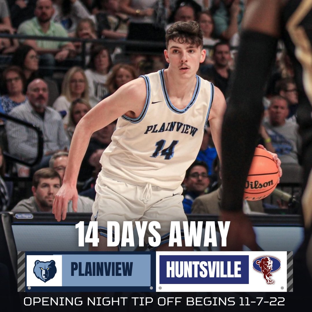 Trey Golden. (@trey__golden) on Twitter photo 14 days til opening night of high school basketball and don’t we have a good one to start it off <a href="/PlainviewHoops/">Plainview Basketball</a> vs <a href="/HHSPantherHoops/">Huntsville Basketball</a> it’s gonna be a good one can’t wait for it!
<a href="/977ESPN/">97.7 ESPN The Zone</a> <a href="/CoachSchweers/">Christian Schweers</a> <a href="/DrewD977ESPN/">Drew DeArmond</a>
Player feature - senior #14 Luke smith (<a href="/lukesmith__14/">luke smith</a> ) 14 days til opening night of high school basketball and don’t we have a good one to start it off <a href="/PlainviewHoops/">Plainview Basketball</a> vs <a href="/HHSPantherHoops/">Huntsville Basketball</a> it’s gonna be a good one can’t wait for it!
<a href="/977ESPN/">97.7 ESPN The Zone</a> <a href="/CoachSchweers/">Christian Schweers</a> <a href="/DrewD977ESPN/">Drew DeArmond</a>
Player feature - senior #14 Luke smith (<a href="/lukesmith__14/">luke smith</a> )
