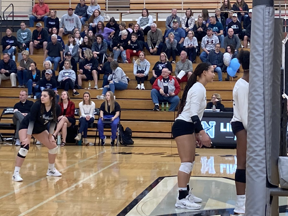 RocketAthletics's tweet photo. Northeast gets a three set win over Omaha North in District Volleyball. The Rockets will play next at Papillion LaVista at 6:00pm on Tuesday. https://t.co/2aMj6ljMOv