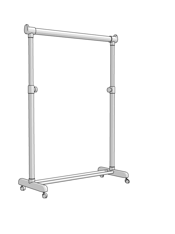 先日作ったハンガーラック、たった1コマ⁉
しかもちょっぴりしか登場しないことが判明
やっぱ誰か吊るすか 