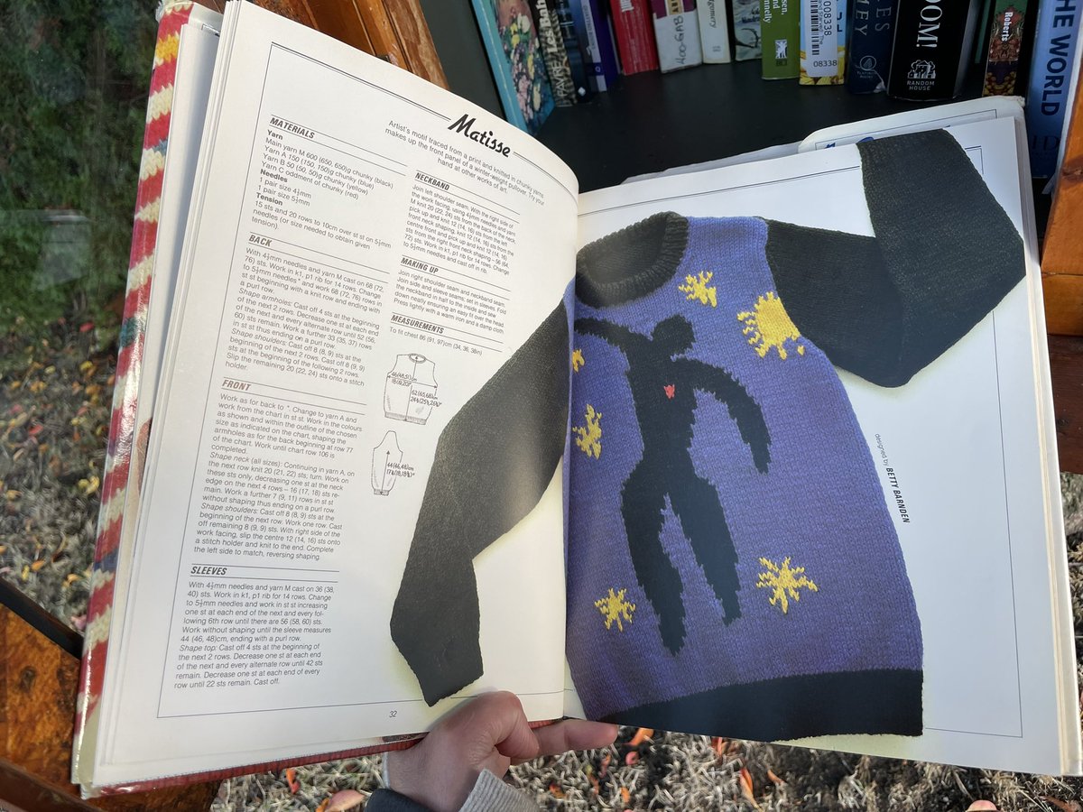 JackpotBook's tweet photo. I honestly want someone to knit me this Matisse sweater today. https://t.co/1J2ejLOVOh