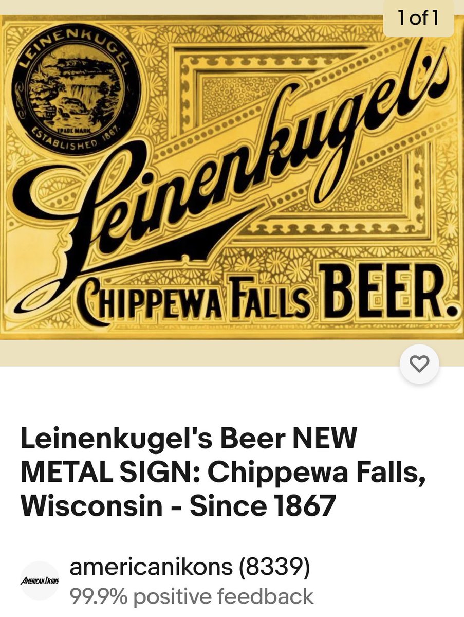SmallBatchSigns's tweet image. Made this sign for @Leinenkugels 150th Sesquicentennial celebration and now it has been reproduced and being sold on eBay without the consent of @MolsonCoors, the rightful owner of the trademark.  

For some strange reason the sign is colored gold.

ebay.com/itm/1552049790…