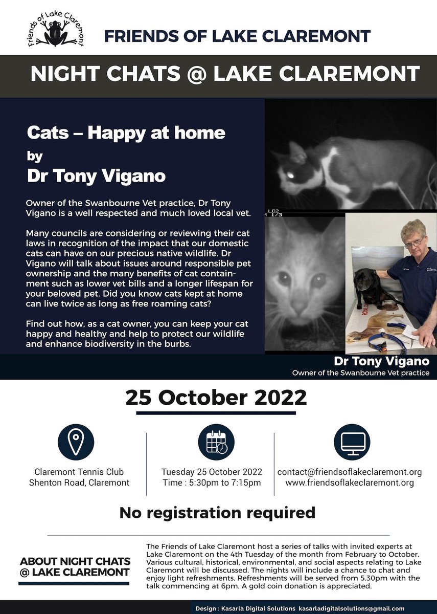healthywildlife's tweet photo. Fantastic to see events like this pop up across the country with veterinarians helping to promote responsible cat ownership to help protect Australia's native wildlife. Please keep cats indoors or contained. @WAFCWG @_WABSI @TERN_Aus @SwanbourneVet @WWF_Australia @EuanRitchie1 https://t.co/oqfskkLVcQ