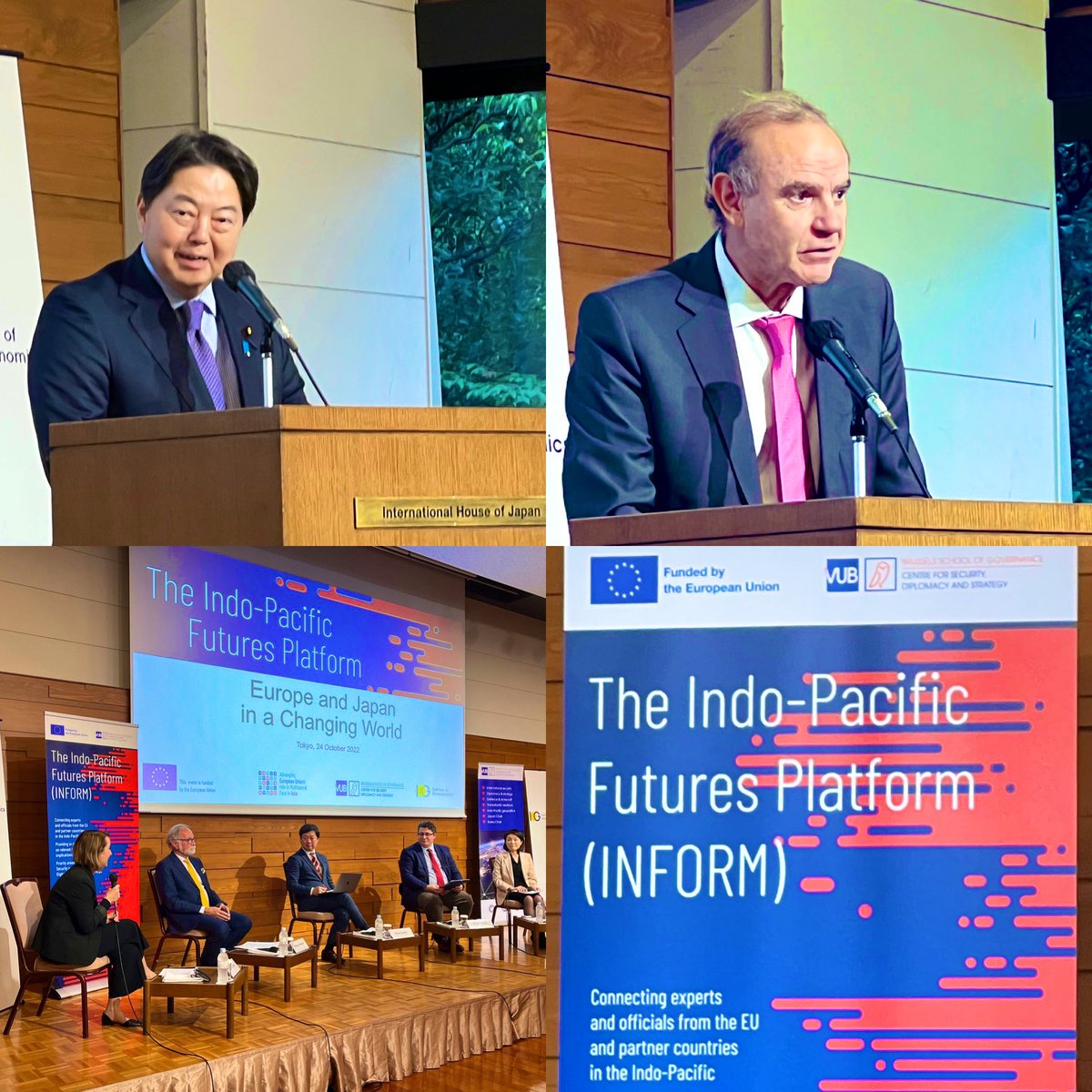 At the #IndoPacific Futures Platform public forum in Tokyo, we discussed EU-Japan cooperation and the future of #multilateralism in the region. The 🇯🇵🇪🇺 partnership is coming into its own, but there is an eagerness to deepen ties in concrete ways. This is the goal of #INFORM.
