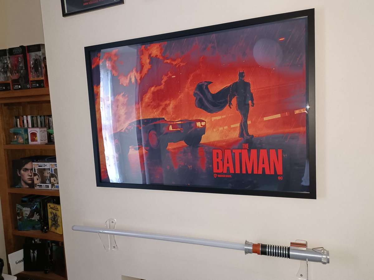 Frame-up Friday came early this week. Lightsaber sold separately. 

<a href="/Cakes_Comics/">Matt Ferguson</a> <a href="/BottleneckNYC/">Bottleneck Gallery</a> 

#thebatman #thebatmanmovie