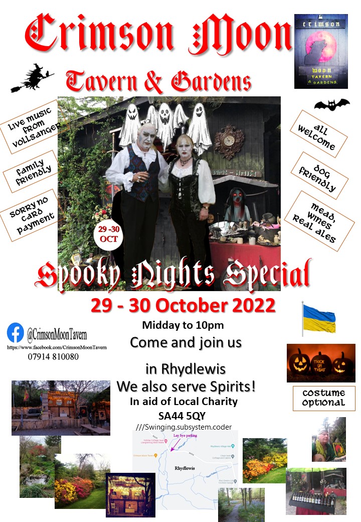 Vollsanger's tweet photo. Crimson Moon Open 29-30 October for Spooky Nights 
All welcome https://t.co/6lpvJ9PLQ2