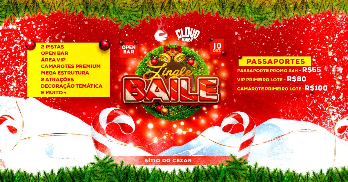 cloudaurafest's tweet photo. A Pré Venda dos nossos passaportes começou! Novo Camarote Premium, Área Vip e promocionais pista já disponíveis no nosso Sympla ou pelo nosso Pix: 21996643460(comprovante), não perca tempo e garanta logo o seu antecipado! 🎄🎅🏻

https://t.co/bbjt8rQ0cJ https://t.co/o6cJhSuwXJ