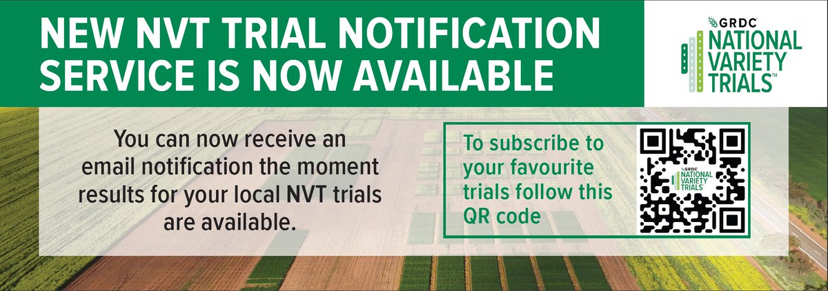 Gaining access to independent, analysed crop yield data from our @NVT_Online program has never been faster, with the launch of an email notification service, alerting growers to new results as soon as they are published online: bit.ly/3VRhsbf