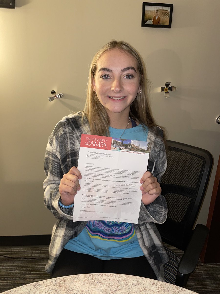 Brooklyn is headed to the University of Tampa ☀️So excited for her next adventure in the sunshine state ✈️ ⁦<a href="/UofTampa/">The University of Tampa</a>⁩