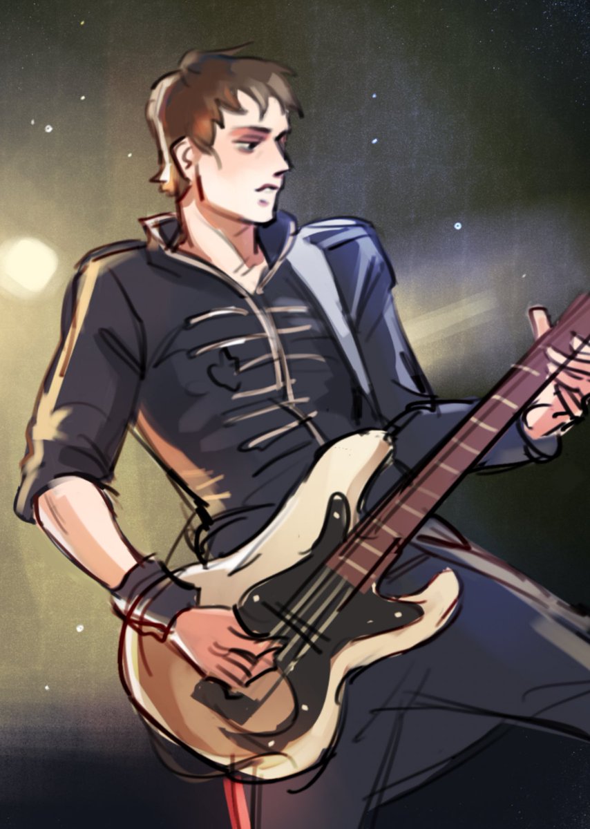 crashqk's tweet photo. Hi twitter here’s Mikeyway, if u even care…….. >_< 🎸
#mcr #mcrfanart https://t.co/B9ViENQcka