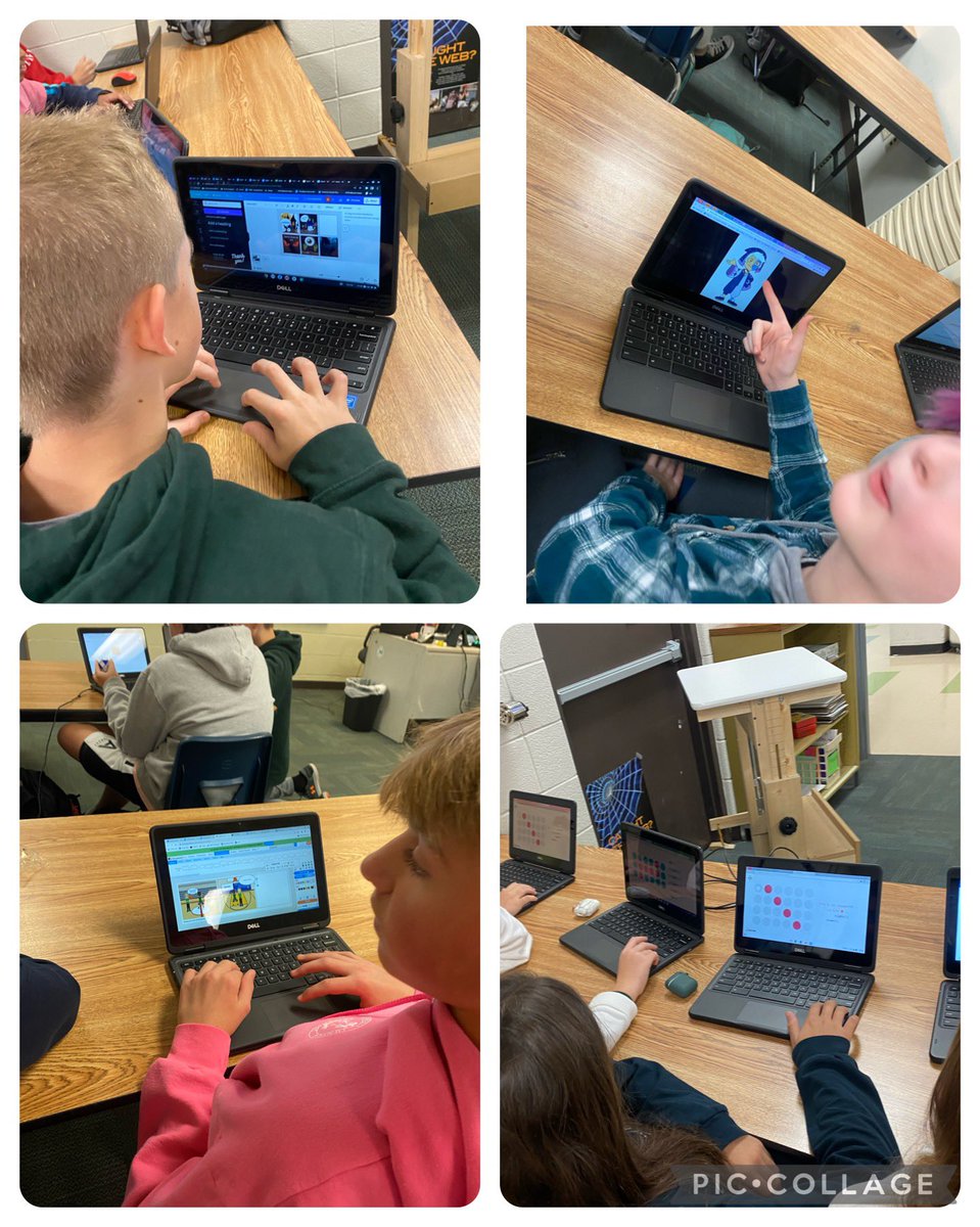 JessMatousek's tweet photo. 7th Graders worked through hour of code 👩‍💻 🧑🏽‍💻 this past week and created some storyboards. Never a dull moment with these creative minds. @HarmonPrincipal #HourofCode  #storyboard https://t.co/P53JmEpmQr