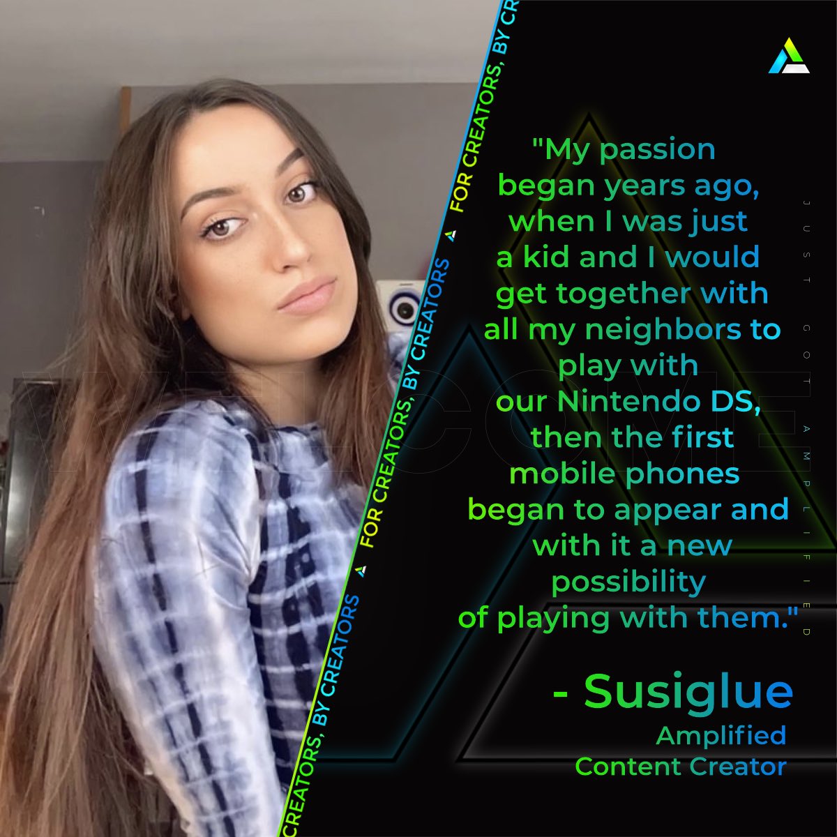 Feat. <a href="/susiglue/">Susi</a> ! 💙💚

Susiglue's first battle royale was Rules of Survival. Currently, she plays CODM. Gaming allowed her to escape some personal problems, and now she has almost 100k subscribers on Youtube. 🎉

#ampfor2 #2at2022 #AmplifyYourself #AmpliversaryFeature