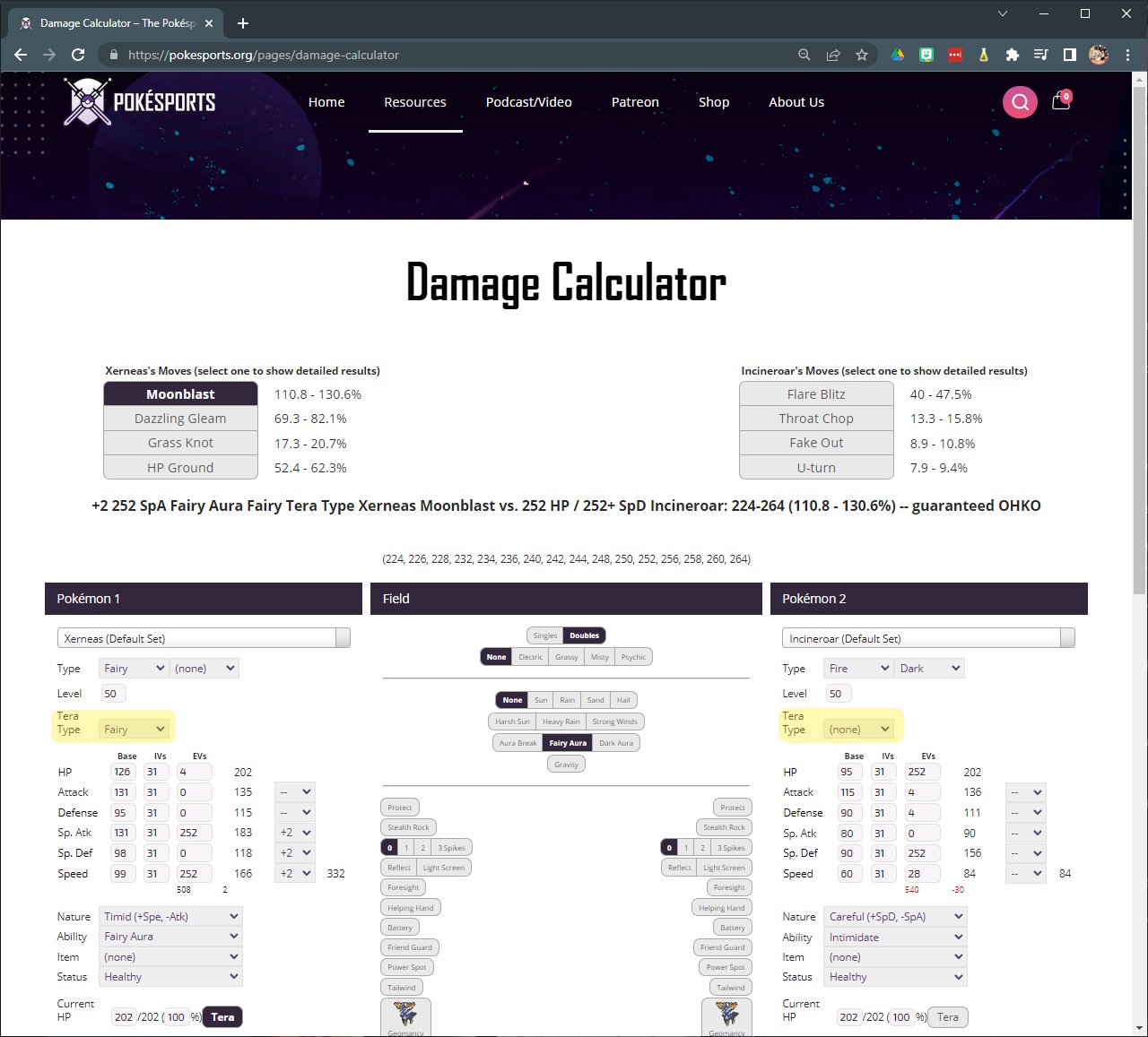 Pokemon Damage Calculator